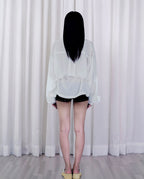 Mandarin Collar Silhouette Shirt