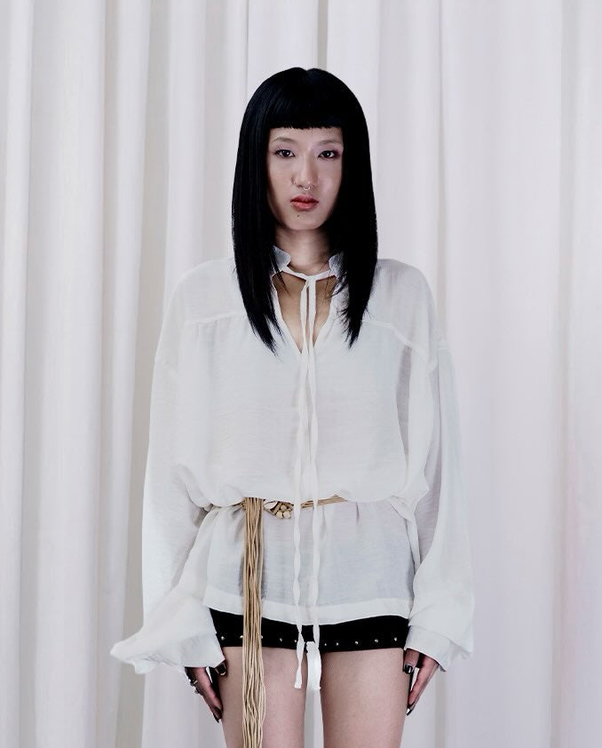 Form 010 Mandarin Collar Silhouette Shirt